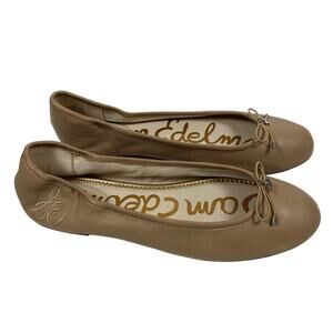 Sam Edelman Felicia Ballet Flats Nude Color Leather  Women’s Size 11.5